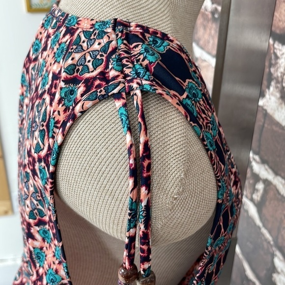 Raga Bohemian Romper Blue Red Size Large L - Picture 12 of 17